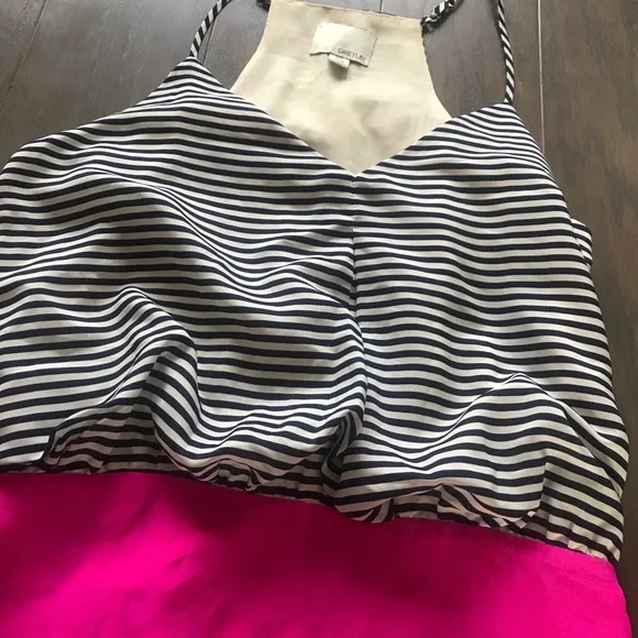 COPY - Greylin Hot Pink & Striped Dress XS - Picture 3 of 5